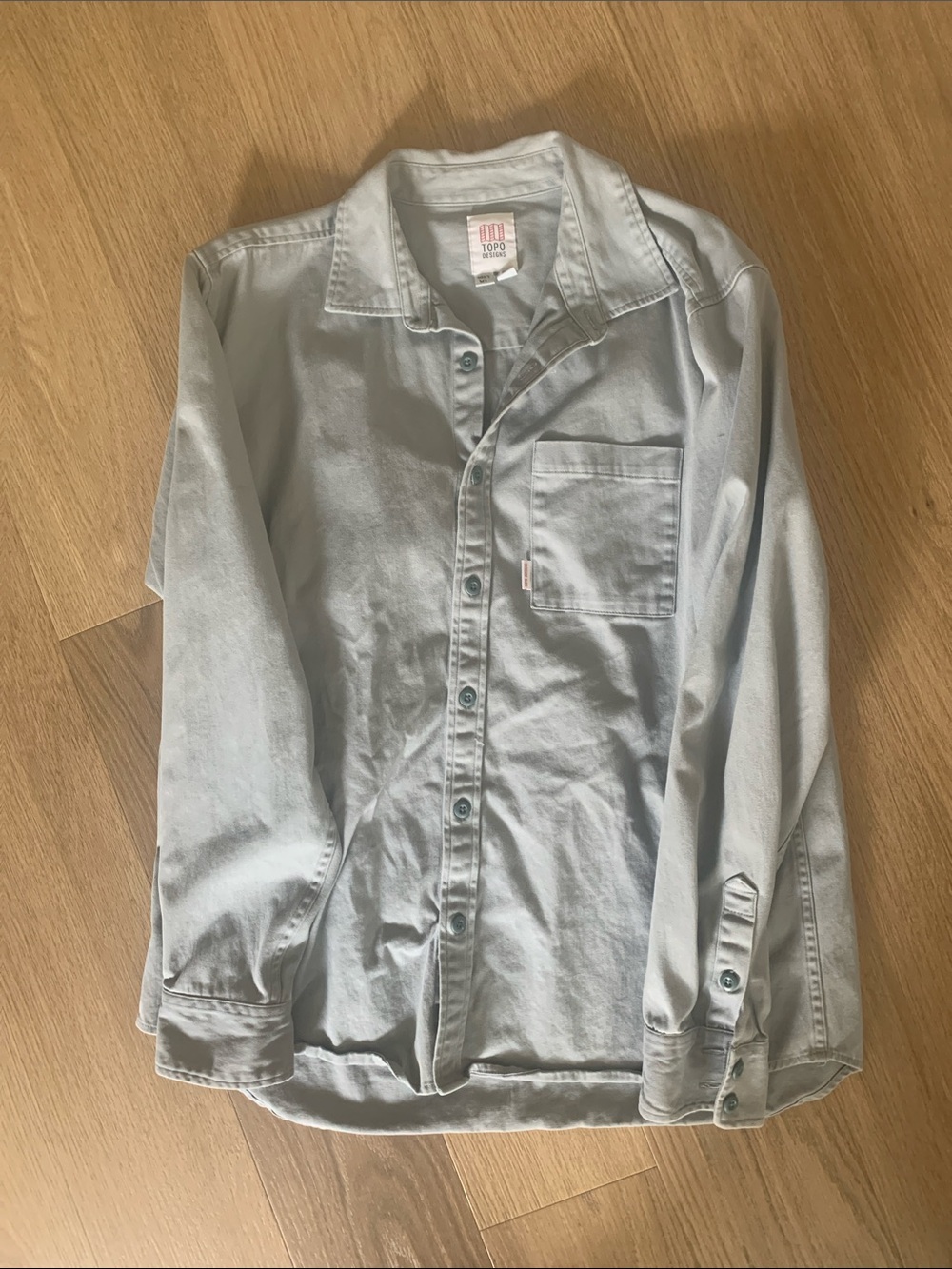 Topo Designs Light Blue Casual Button-Down Shirt